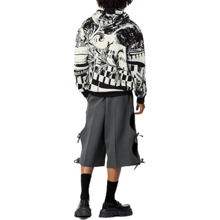 LOUIS VUITTON SS23 Paris Patchwork Jacquard Hoodie Black 1AB4VV 圖 4