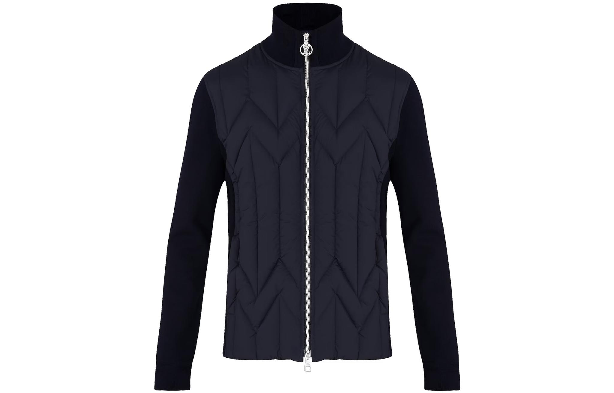 Louis Vuitton SS23 Patchwork High-Neck Zip Jacket Men’s Blue 1A31KC