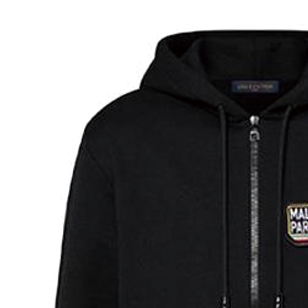 Details for 루이비통 SS23 패턴 지퍼 후드 티 블랙 남성용 긴소매. 1AATM6