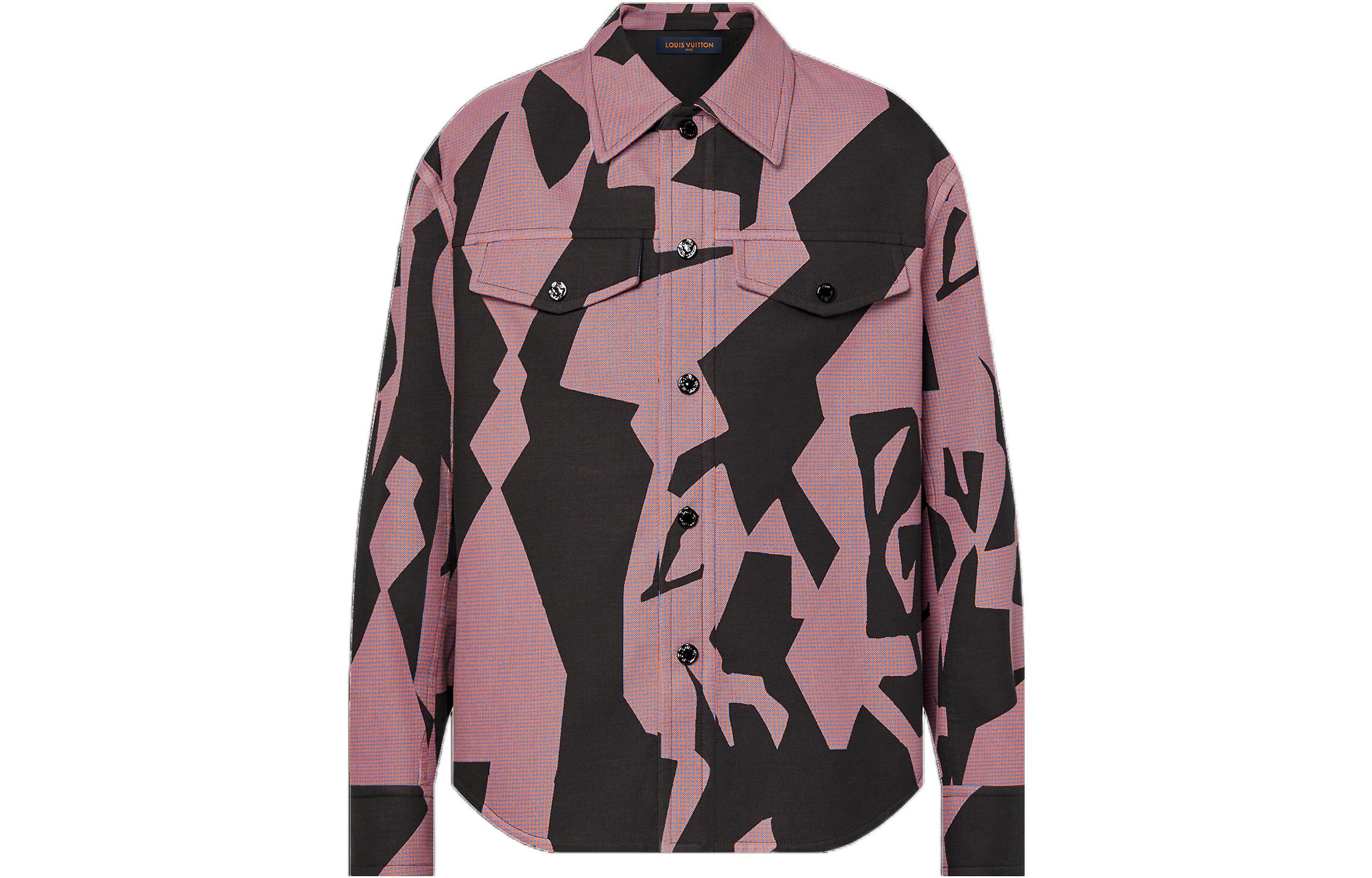 Buy LOUIS VUITTON SS23 Pink Geometric Print Reversible Jacket for Men. 1AAT2B