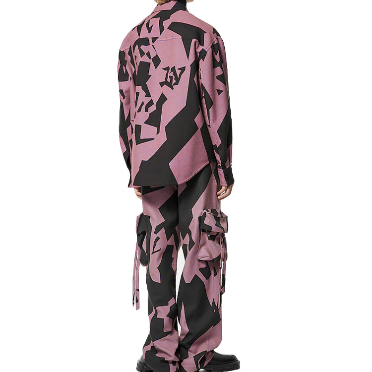 Shop LOUIS VUITTON SS23 Pink Geometric Print Reversible Jacket for Men. 1AAT2B