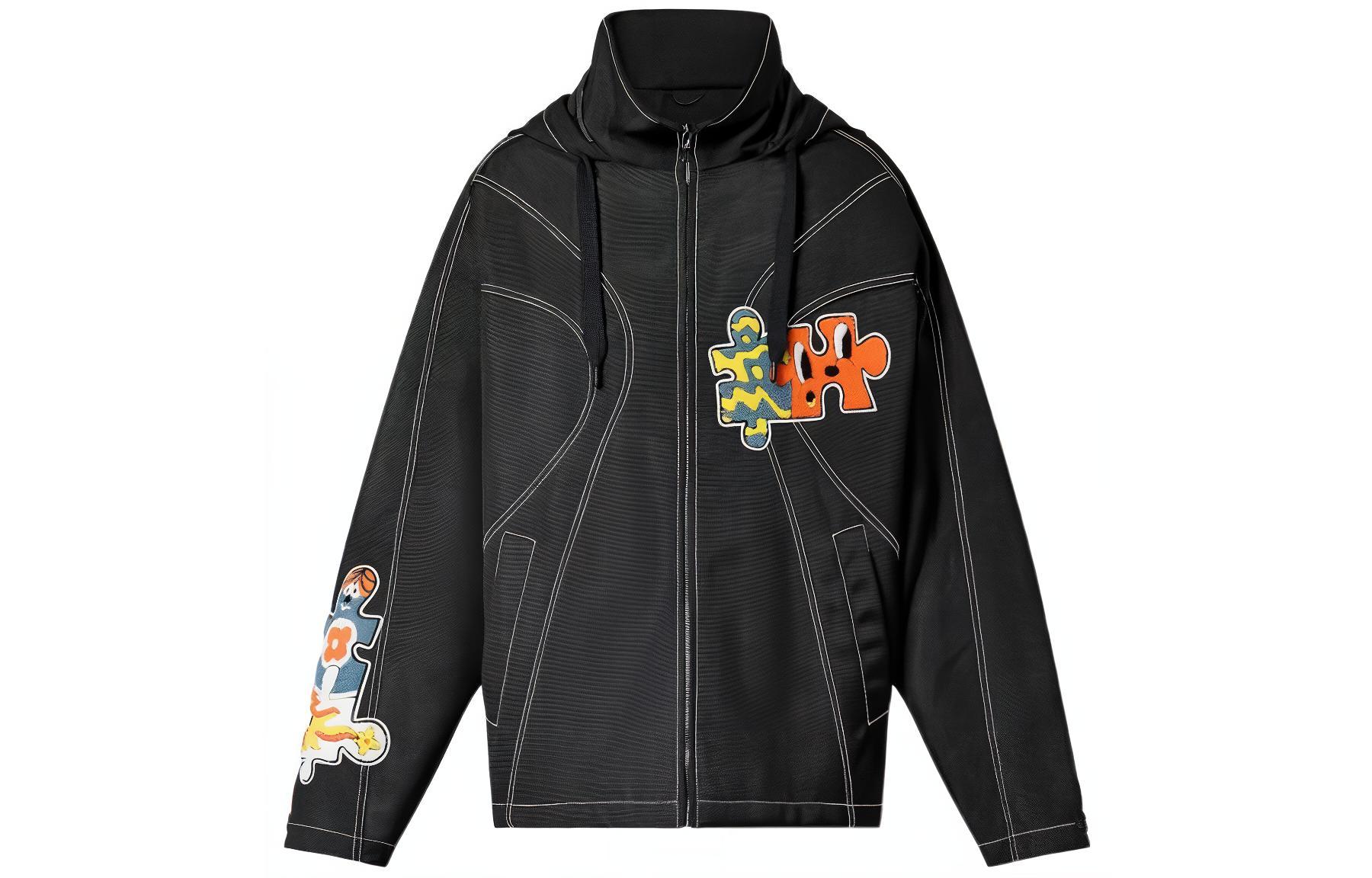 LOUIS VUITTON SS23 Puzzle Patch Hooded Zip Jacket Black Menswear 1AB4RS 圖 2