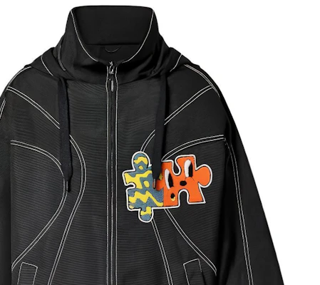 ルイヴィトン SS23 パズルパッチ フーデッドジップジャケット ブラック メンズ 1AB4RS Details for ルイヴィトン SS23 パズルパッチ フーデッドジップジャケット ブラック メンズ 1AB4RS