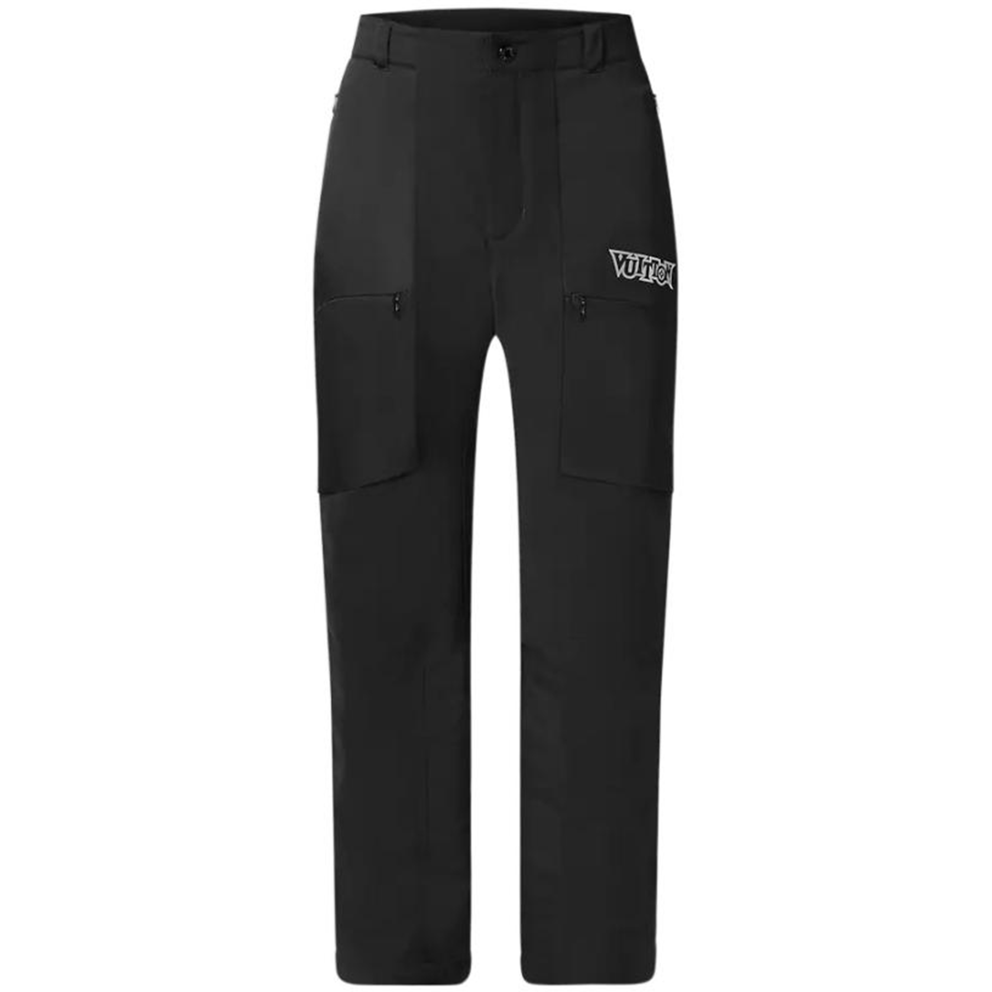 LOUIS VUITTON SS23 Reflective Logo Ski Pants Black 1AAU5T