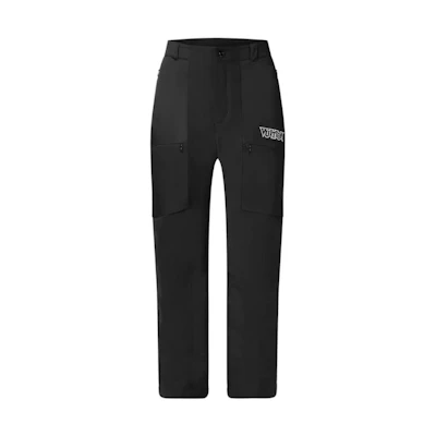 LOUIS VUITTON SS23 Reflective Logo Ski Pants Black 1AAU5T