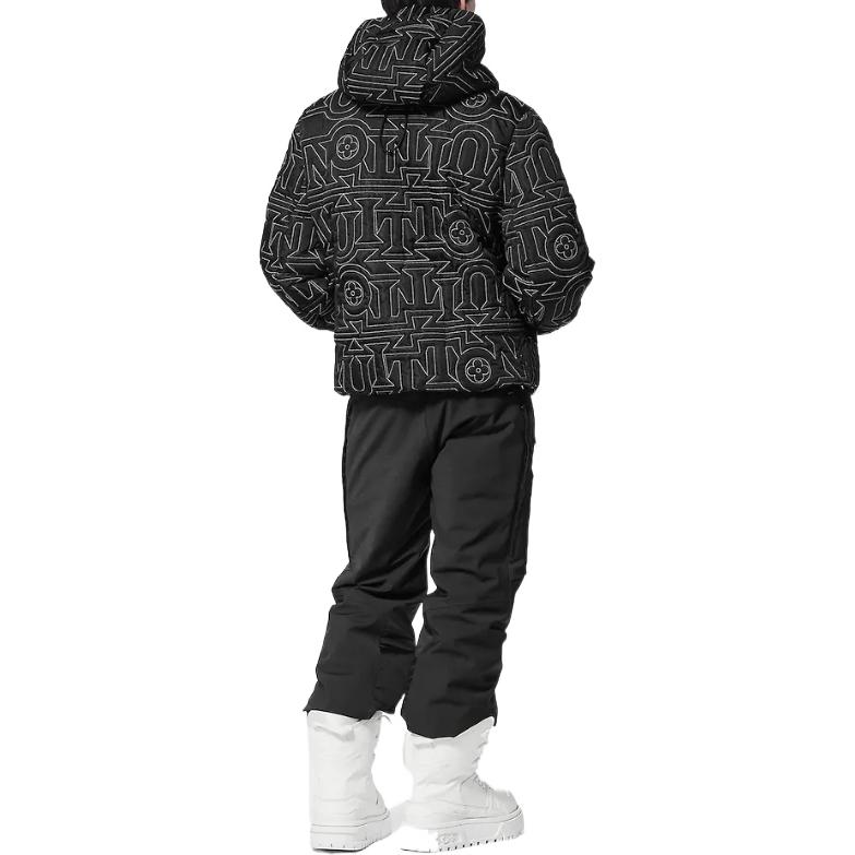 Shop Pantalones de Esquí Negros Reflectivos Logo LOUIS VUITTON SS23 1AAU5T