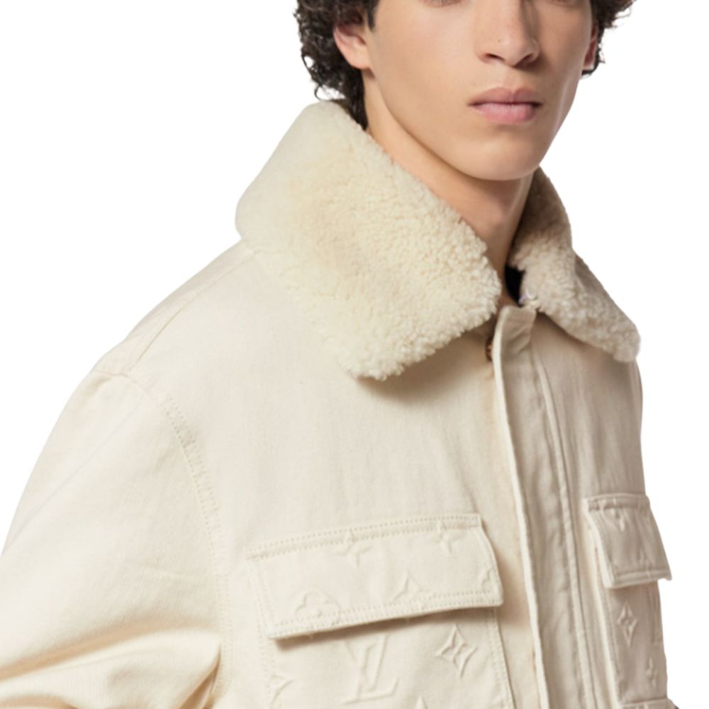 LOUIS VUITTON SS23 Solid Beige Collar Pocket Jacket for Men 1AATH0 圖 4