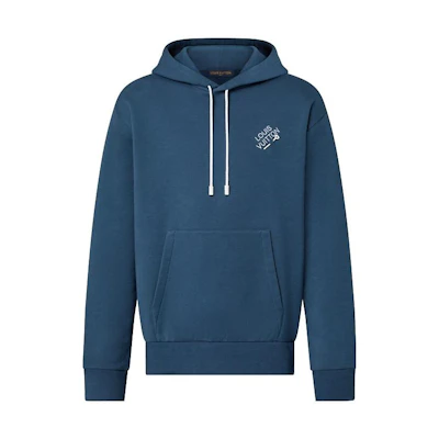 Louis Vuitton SS23 Solid Color Logo Hoodie Men’s Blue 1ABIWO