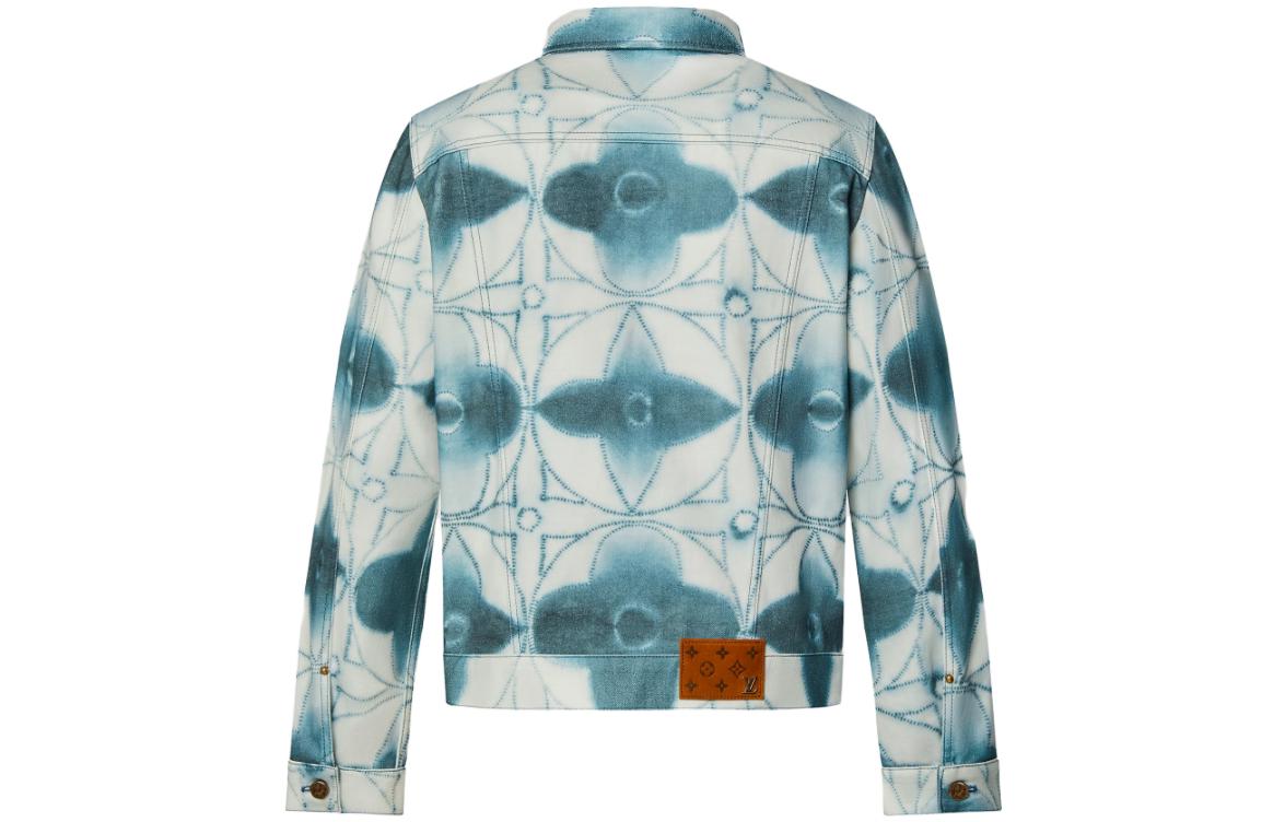 LOUIS VUITTON SS23 Tie-Dye Printed Denim Jacket Men’s Blue Gray 1AB5JY 圖 3