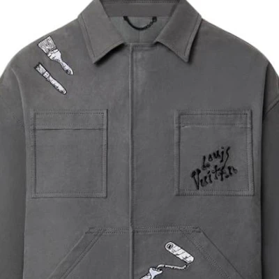 Louis Vuitton SS23 Tool Pattern Embroidered Workwear Jacket Black Grey Men. 1AB51F Purchase Louis Vuitton SS23 Tool Pattern Embroidered Workwear Jacket Black Grey Men. 1AB51F