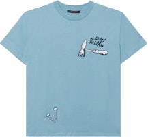 LOUIS VUITTON SS23 Tools Embroidered Short Sleeve T-Shirt Blue Mens 1AB5ID LOUIS VUITTON SS23 Tools Embroidered Short Sleeve T-Shirt Blue Mens 1AB5ID