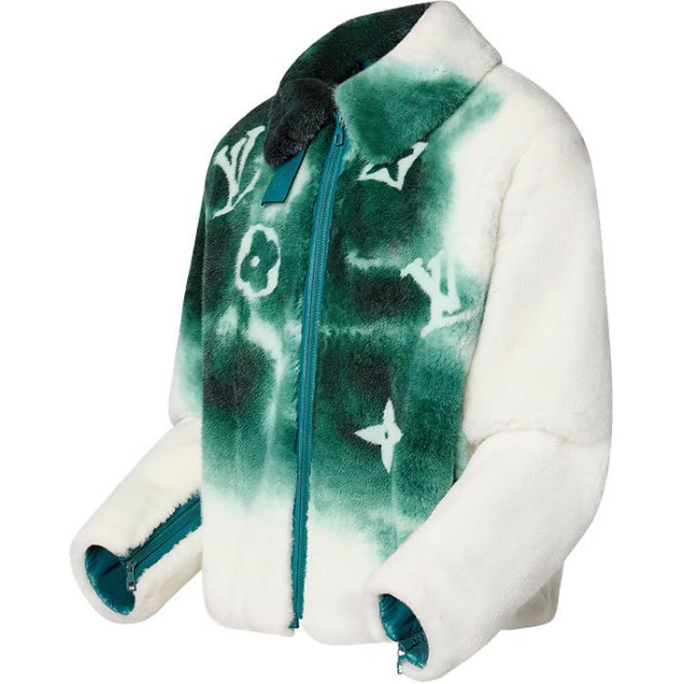 LOUIS VUITTON SS23 White Letter Logo Printed Aviator Jacket for Men. 1AAV2V 圖 4