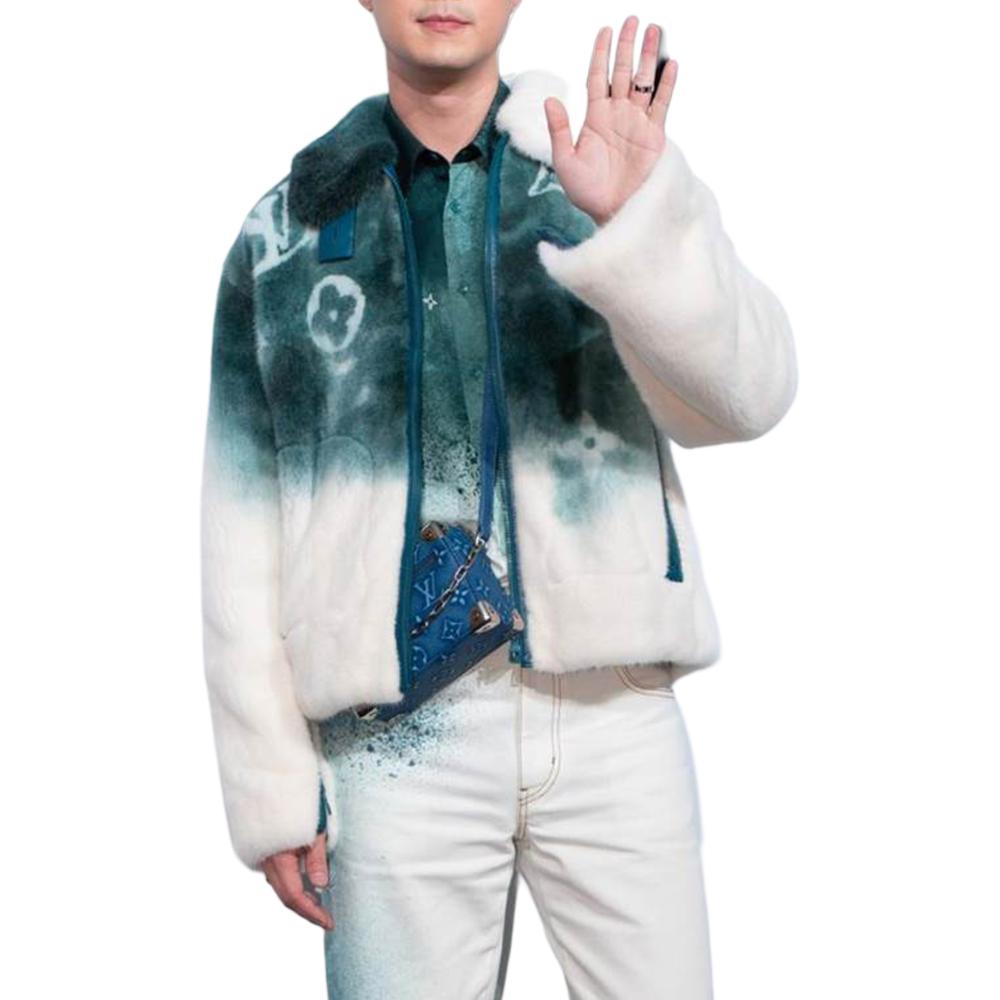 LOUIS VUITTON SS23 White Letter Logo Printed Aviator Jacket for Men. 1AAV2V 圖 6