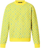 LOUIS VUITTON SS23 Yellow Logo Print Crewneck Sweatshirt for Men. 1AB5KG LOUIS VUITTON SS23 Yellow Logo Print Crewneck Sweatshirt for Men. 1AB5KG
