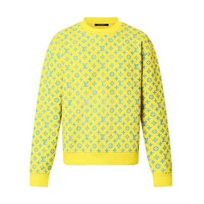 LOUIS VUITTON SS23 Yellow Logo Print Crewneck Sweatshirt for Men. 1AB5KG