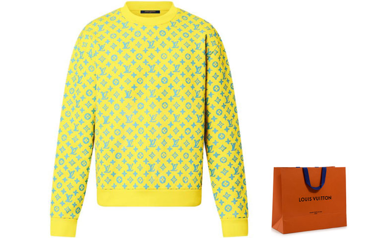 Cheap LOUIS VUITTON SS23 男裝黃標印花圓領衛衣 1AB5KG