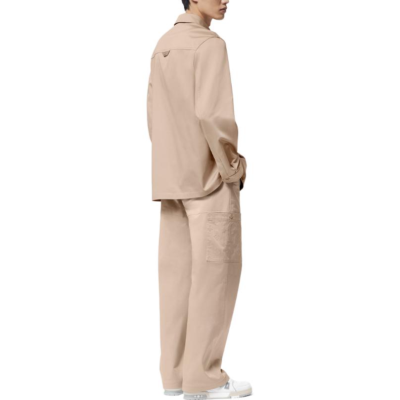 Shop ルイヴィトン SS24 ベージュ 長袖 シャツジャケット カジュアルスタイル 1AFBVQ