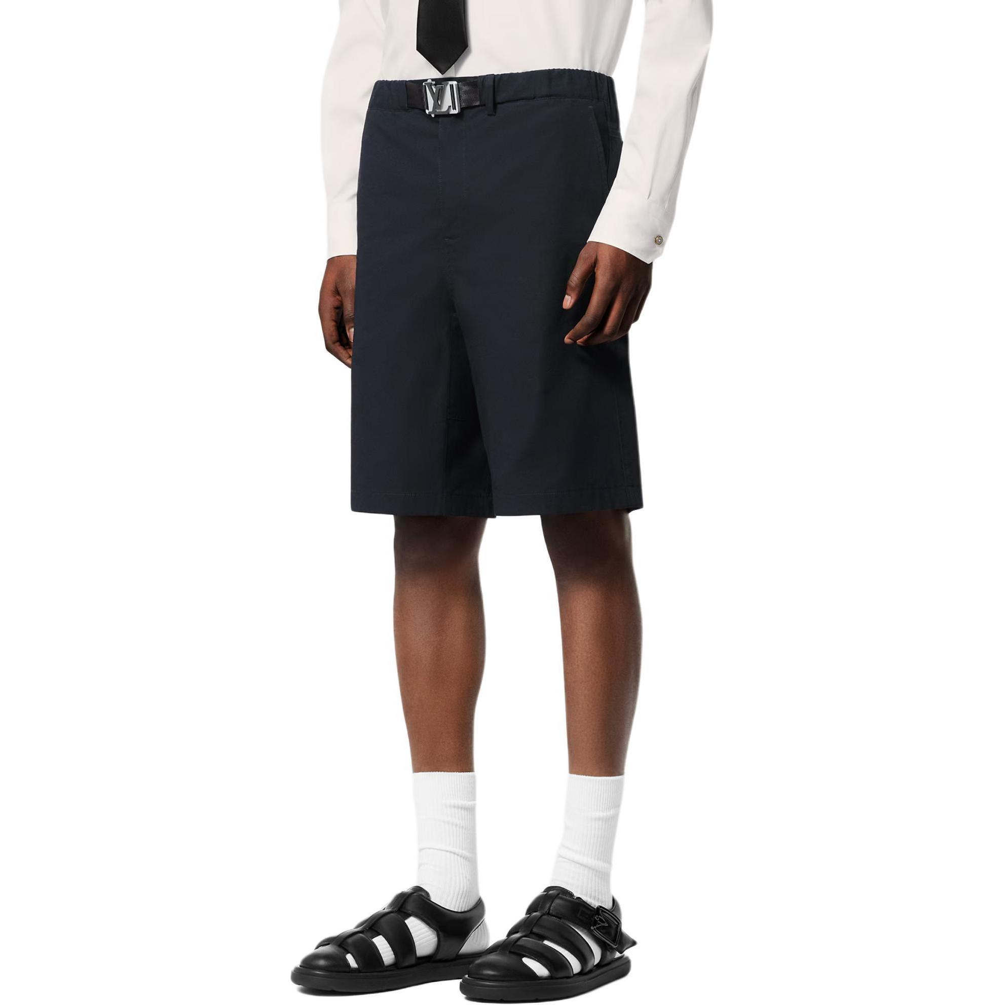 Details for 路易威登 SS24 黑色休闲短裤带拉链侧袋 1AFRLG