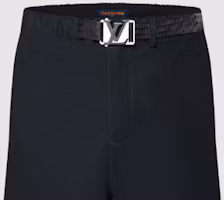 Sizing ルイ・ヴィトン SS24 ブラックショーツ ジッパー付きサイドポケット カジュアル仕様 1AFRLG