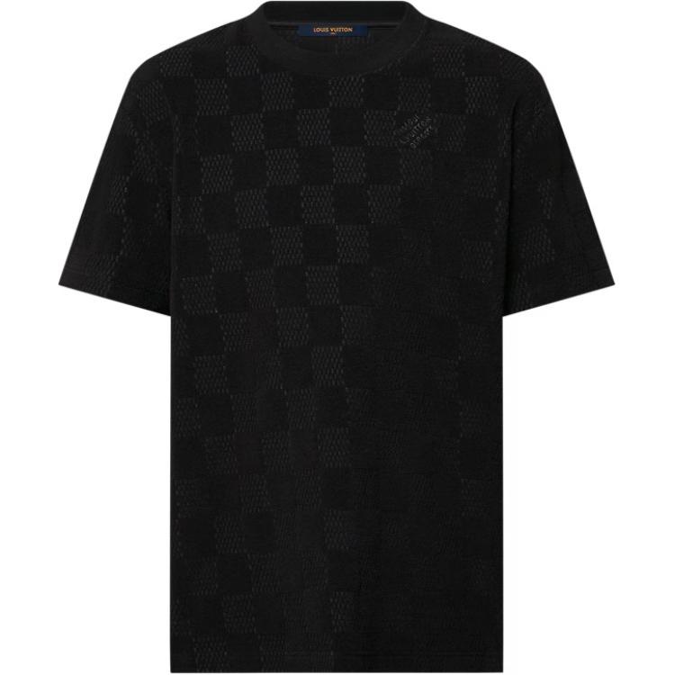 LOUIS VUITTON SS24  Black Graphic Print Crewneck Casual T-Shirt 1AFRBJ