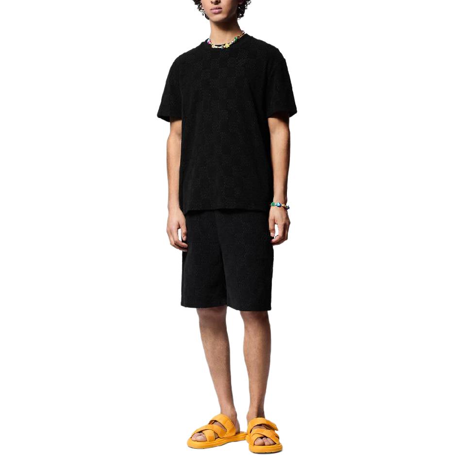 LOUIS VUITTON SS24  Black Graphic Print Crewneck Casual T-Shirt 1AFRBJ 圖 3