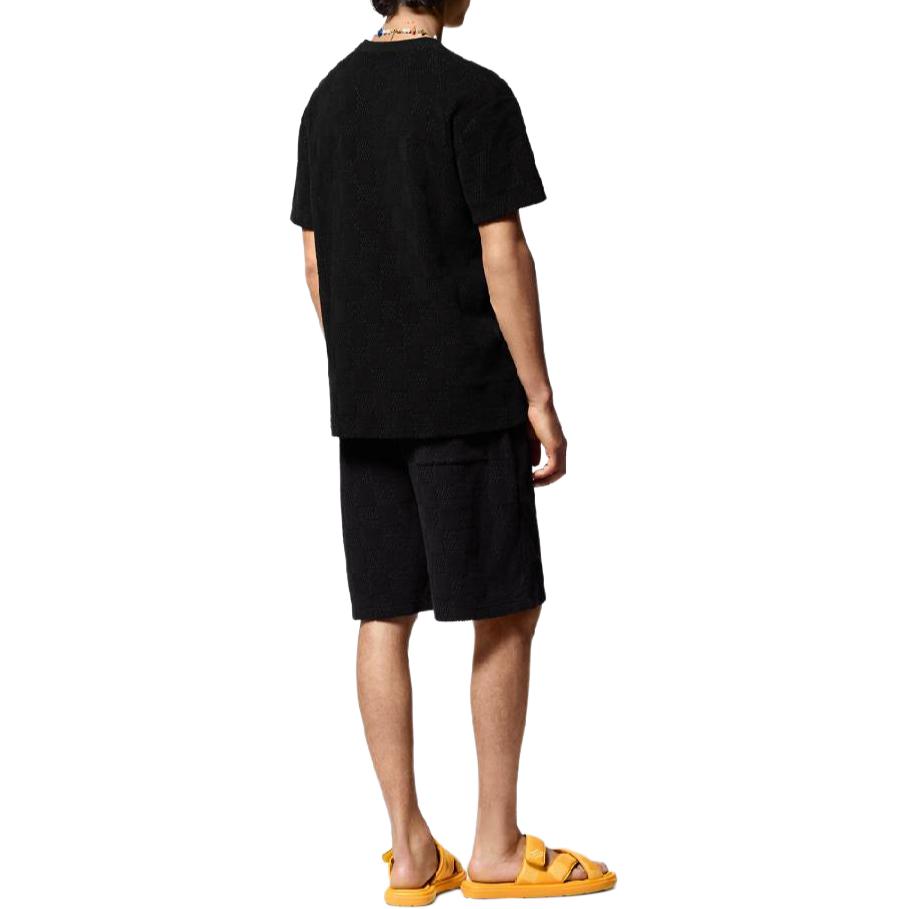 LOUIS VUITTON SS24  Black Graphic Print Crewneck Casual T-Shirt 1AFRBJ 圖 4