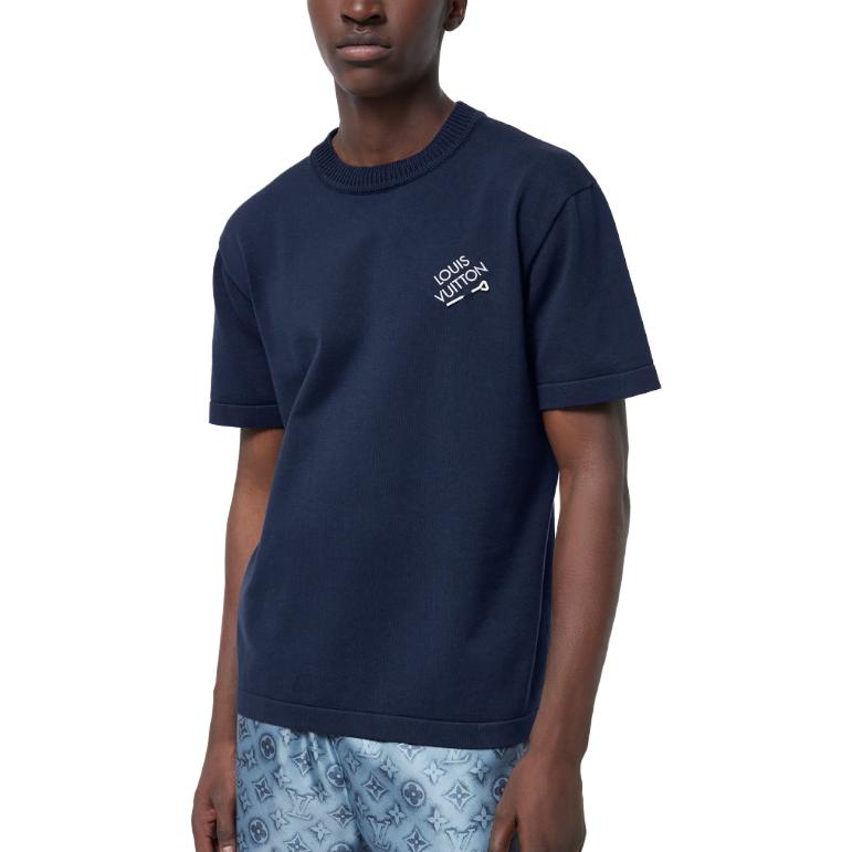 Lookbook 路易威登 SS24 黑色标志印花圆领POLO衫 1AFBUU