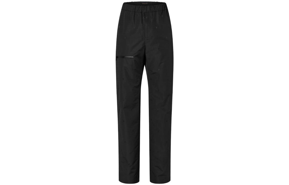 Order LOUIS VUITTON SS24 Pantalones Negros Rectos con Cintura Elástica. 1AFASU