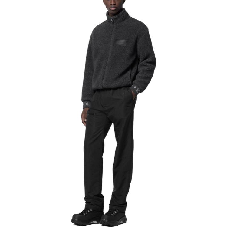 Shop LOUIS VUITTON SS24 Pantalones Negros Rectos con Cintura Elástica. 1AFASU