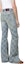 Details for LOUIS VUITTON SS24 Blue Checkered Zip Flared Casual Jeans 1AFI19