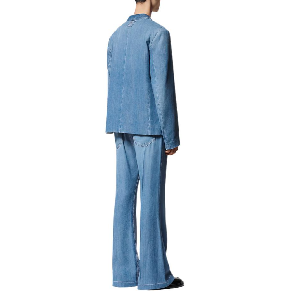 LOUIS VUITTON SS24  Blue Solid Double-Breasted Notch Lapel Jacket. 1AFQKM 圖 4