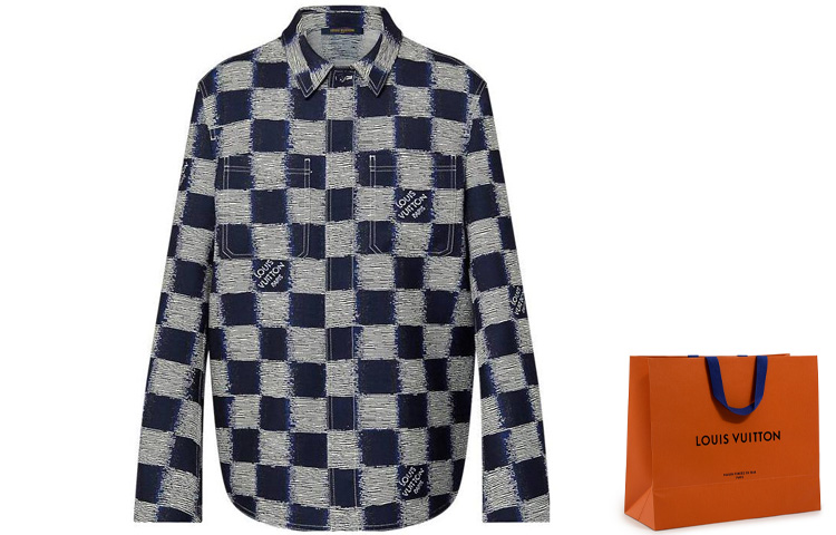 Purchase LOUIS VUITTON SS24 Chaqueta Casual de Manga Larga con Cuadros Grises. 1AFAUP