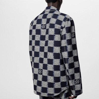 LOUIS VUITTON SS24 Chaqueta Casual de Manga Larga con Cuadros Grises. 1AFAUP Cheap LOUIS VUITTON SS24 Chaqueta Casual de Manga Larga con Cuadros Grises. 1AFAUP
