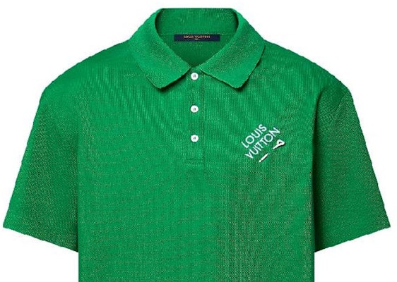 LOUIS VUITTON SS24 Green Embroidered Letter Casual Polo Shirt. 1AFQ81 Purchase LOUIS VUITTON SS24 Green Embroidered Letter Casual Polo Shirt. 1AFQ81