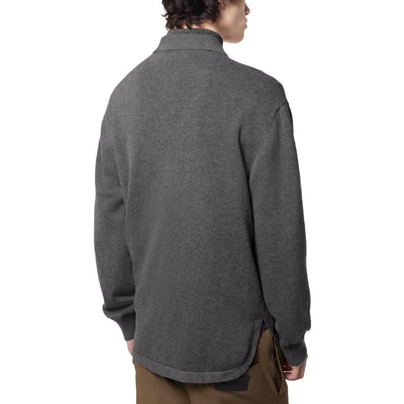 Shop LOUIS VUITTON SS24  Grey Knit Sweater with Logo Jacquard Design 1AFANI