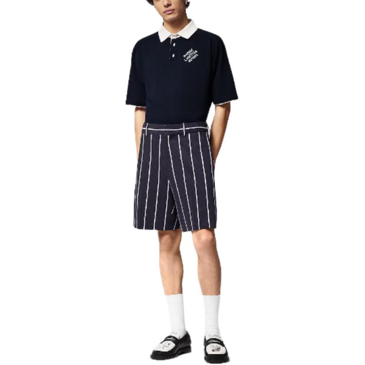 Shop LOUIS VUITTON SS24  Navy Polo Shirt with Embroidered Logo Buttons. 1AFQQJ
