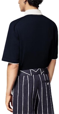 LOUIS VUITTON SS24 Navy Polo Shirt with Embroidered Logo Buttons. 1AFQQJ Details for LOUIS VUITTON SS24 Navy Polo Shirt with Embroidered Logo Buttons. 1AFQQJ