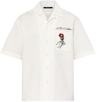 LOUIS VUITTON SS24 White Floral Embroidery Short-Sleeve Casual Shirt. 1AFJDJ LOUIS VUITTON SS24 White Floral Embroidery Short-Sleeve Casual Shirt. 1AFJDJ