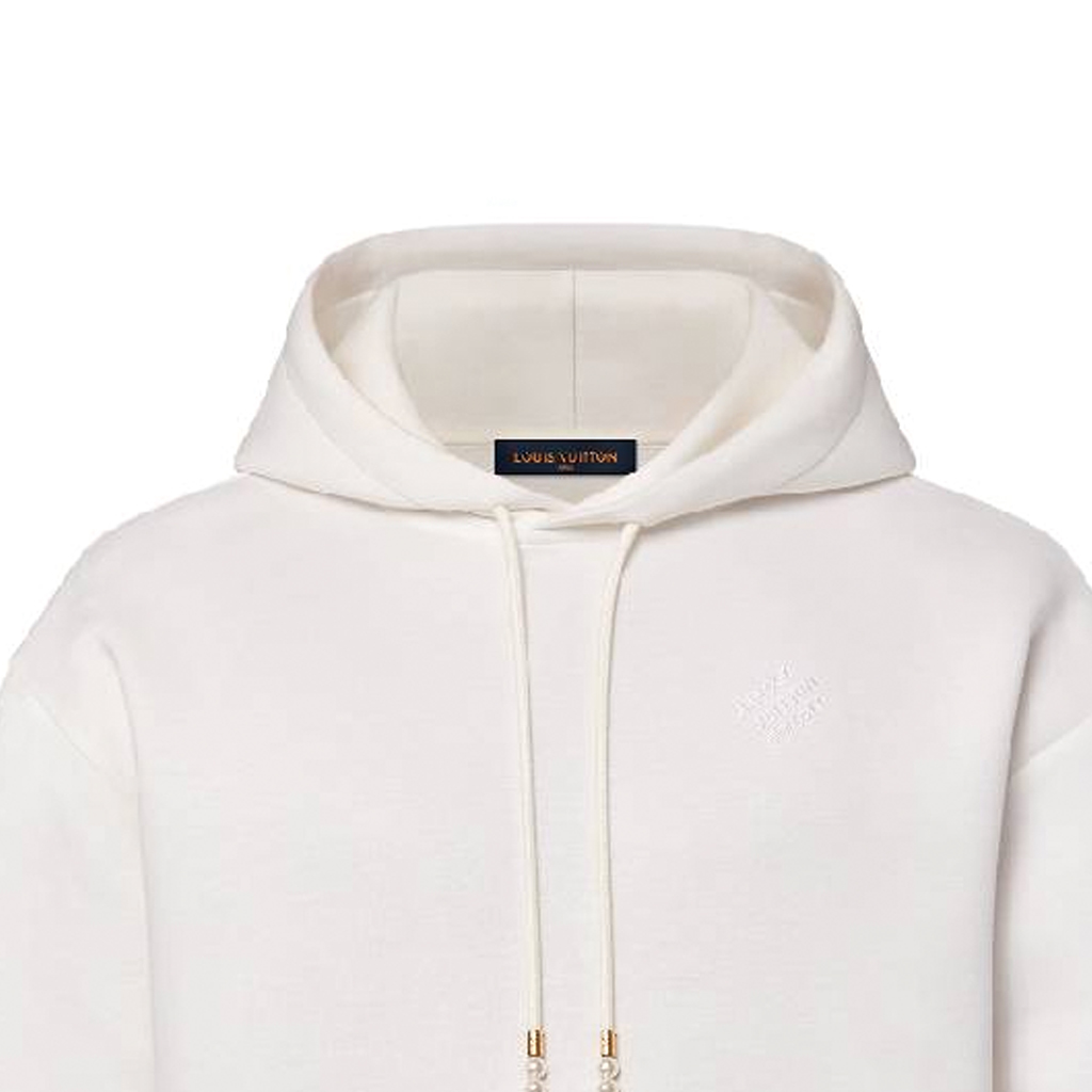 Sizing 路易威登 SS24 白色連帽衫 經典Logo刺繡款式 1AFJH1