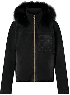Louis Vuitton SS24 Black Hoodie Jacket with Logo Print 1AF768 Buy Louis Vuitton SS24 Black Hoodie Jacket with Logo Print 1AF768