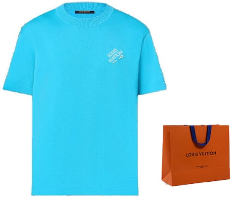 路易威登SS24蓝色徽标刺绣圆领休闲T恤 1ABIXT Lookbook 路易威登SS24蓝色徽标刺绣圆领休闲T恤 1ABIXT