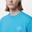 Sizing 路易威登SS24蓝色徽标刺绣圆领休闲T恤 1ABIXT