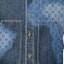 Sizing Kemeja Denim Lengan Pendek Pria Louis Vuitton SS24 Logo Monogram Biru. 1AFAVH