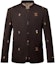 Buy Louis Vuitton SS24 Coklat Jaket Corak Sulam Single-Breasted 1AFIC9