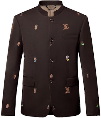 Louis Vuitton SS24 Coklat Jaket Corak Sulam Single-Breasted 1AFIC9 Order Louis Vuitton SS24 Coklat Jaket Corak Sulam Single-Breasted 1AFIC9