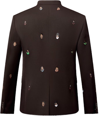 Louis Vuitton SS24 Coklat Jaket Corak Sulam Single-Breasted 1AFIC9 Lookbook Louis Vuitton SS24 Coklat Jaket Corak Sulam Single-Breasted 1AFIC9
