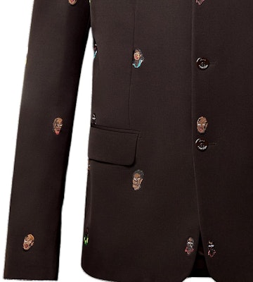 Louis Vuitton SS24 Coklat Jaket Corak Sulam Single-Breasted 1AFIC9 Details for Louis Vuitton SS24 Coklat Jaket Corak Sulam Single-Breasted 1AFIC9