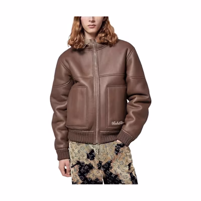 Louis Vuitton SS24 Brown Reversible Shearling Hooded Zip Jacket 1AFAIM