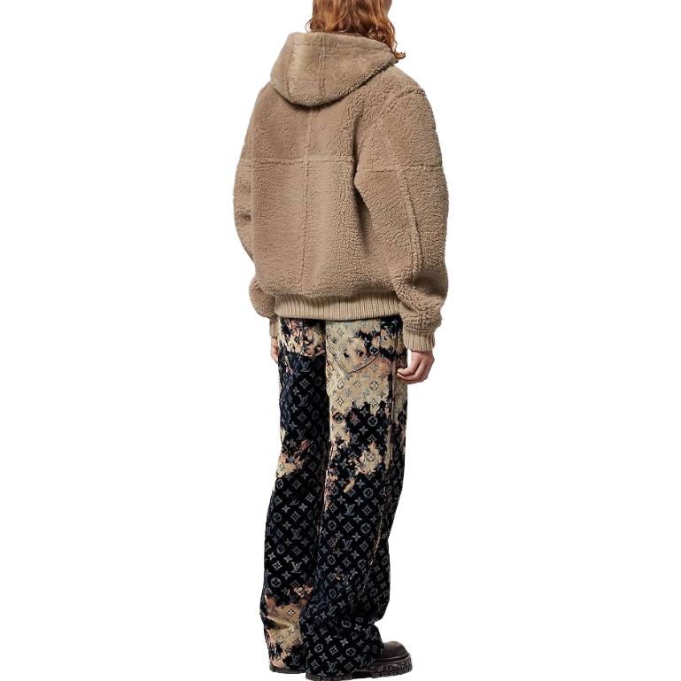 Shop Chaqueta Reversible de Borrego con Capucha Louis Vuitton SS24 Marrón. 1AFAIM