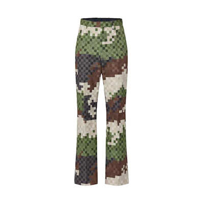 LOUIS VUITTON SS24 Camouflage Belted Relaxed Pants Multicolor . 1AFJZR
